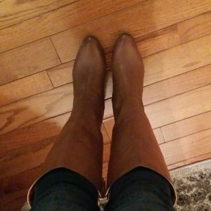 Naturalizer brown boots wide calf